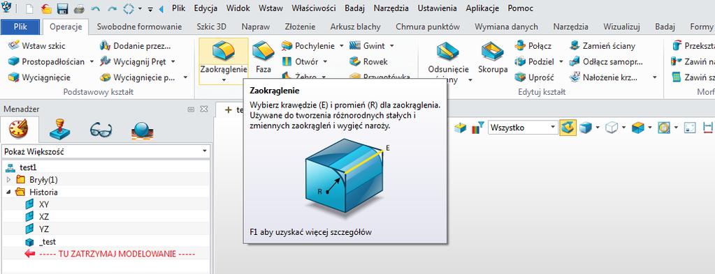 Rysunek9. Stylowy interfejs oparty na wstęgach 3.4.