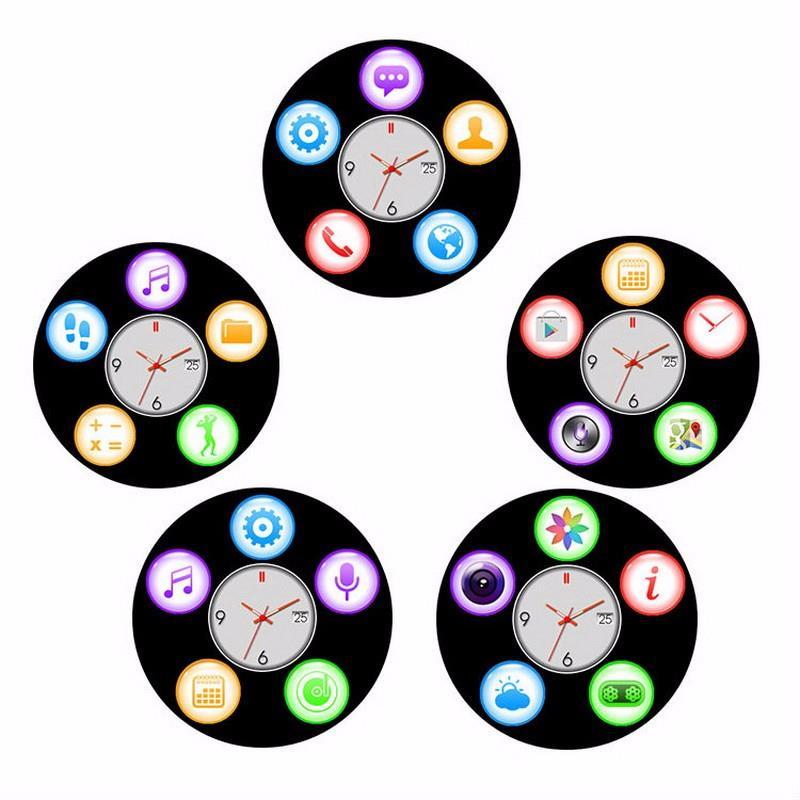 1.6. Tarcza zegara Zegarek posiada kilkanaście różnych tarcz zegarka. Aby zmienić tarczę zegara naciśnij palcem na tarczę i przytrzymaj ją. Po chwili uruchomi się menu z opcją wyboru tarcz. 2.