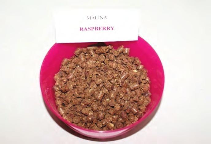 feed to the combustion chamber. Fig. 1. Pellets from sawdust coniferous-deciduous Fig. 2. Pellets from sawdust and strawberries Fig. 3. Pellets from sawdust and raspberries Fig. 4.