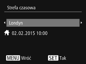 Początkowe przygotowania 9 Wskaż macierzystą strefę czasową. Wybierz macierzystą strefę czasową za pomocą przycisków [ ][ ]. Na koniec naciśnij przycisk [ ].