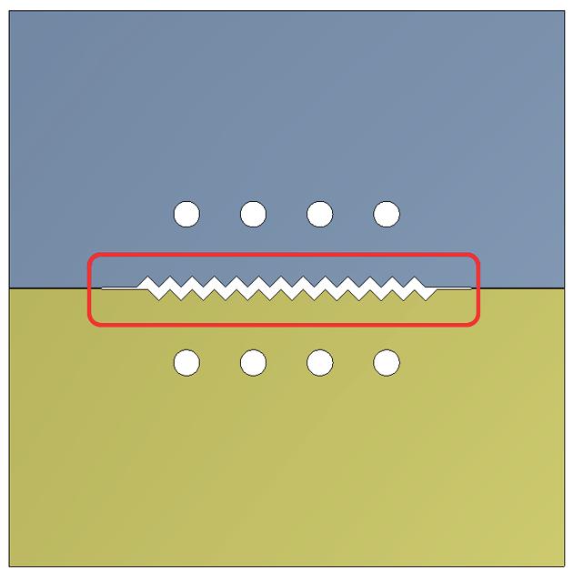 Analizowane kszta³ty przekroju kieszeni odpadowej w formie when the mould is manufactured but it has the smallest contact area with the polymer when a mould is closed.