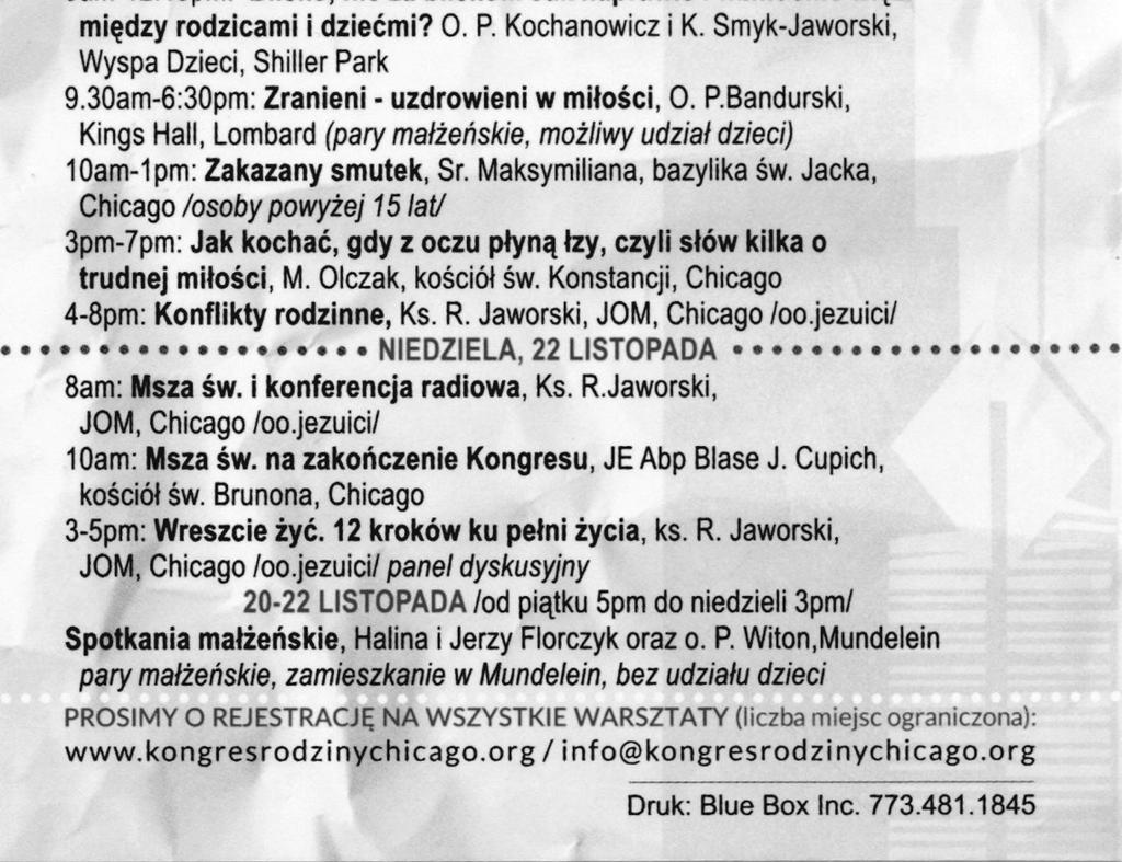 Kongres jest organizowany z inicjatywy świeckich członków fundacji Strong Family / Silna Rodzina pod patronatem Arcybiskupa Chicago Blase J.