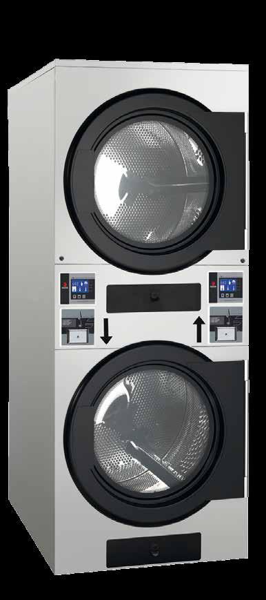 FAGOR INDUSTRIAL Pralnia / Laundry Kolumny suszące Stack dryers Maksymalne wykorzystanie przestrzeni Suszarki z podwójnym bębnem są to maszyny kompaktowe, idealne do pralni o ograniczonej przestrzeni.