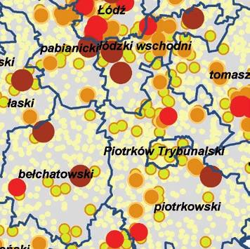 Następnie emisję powierzchniową uaktualniono do 2011 roku, stosując współczynnik zależności emisji powierzchniowej od temperatury powietrza według opracowanej