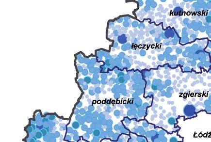 nia. Poza miastami występują lepsze warunki mieszania i rozcieńczania spalin. Jednocześnie obszary te mają mniejszy dostęp do sieci ciepłowniczych i gazowych. Odbiorcy poza miastami otrzymują ok.