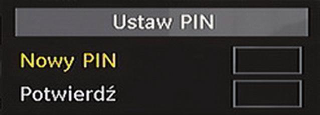 Wyłączony : Wszystkie menu są odblokowane. WSZYSTKIE MENU : Wszystkie menu są dostępne tylko po wpisaniu prawidłowego hasła.