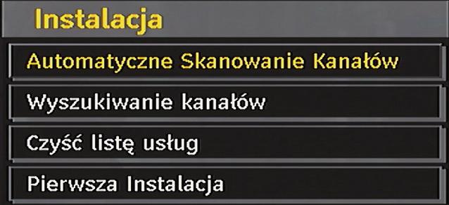 Uwaga: Jeżeli opcja kraju ustawiona jest na Danię, Szwecję, Norwegię lub Finlandię, menu ustawień językowych będzie działać tak, jak opisano poniżej: Ustawienia języka Język audio służy do wyboru