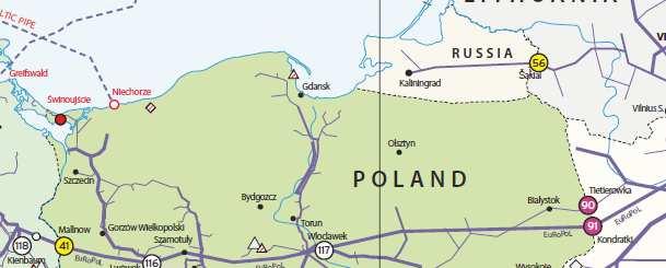 Planned Interconnections in Poland LNG Terminal (2014) Baltic Pipe (preparatory works) PL-LT Interconnection (analysed) Diversification Projects Diversification Projects LNG TERMINAL Facility under