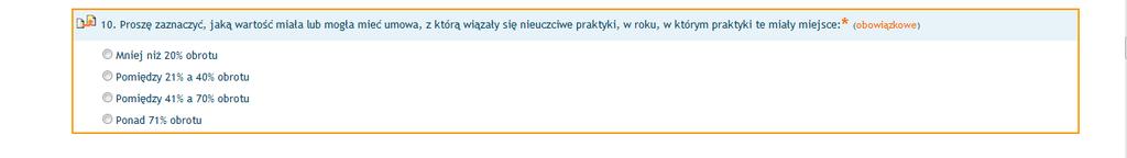 Analogicznie jak w poprzedniej części, po zaznaczeniu odpowiedzi inne rozwinie się formularz w którym