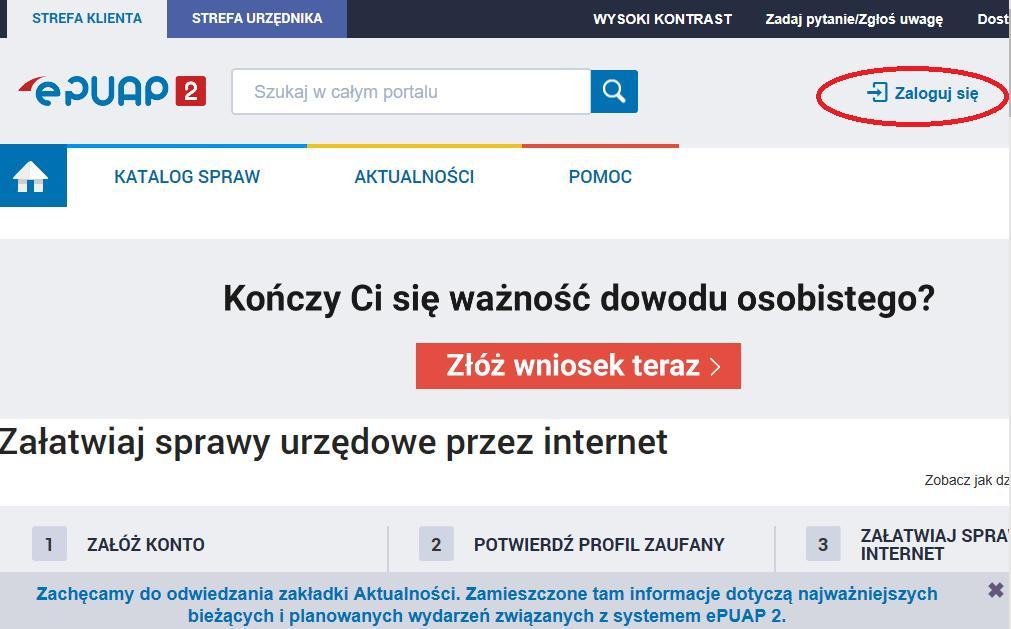 Poniżej prezentujemy instrukcję krok po kroku rejestracji w celu uzyskania profilu zaufanego epuap 1.