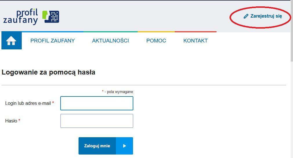 Następnie wybierz zakładkę: Zarejestruj się 4.