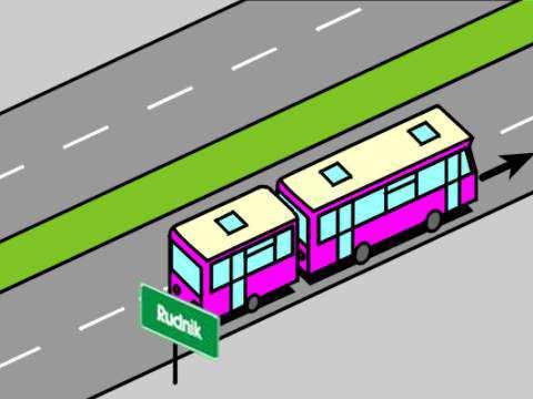 D009 806 W tej sytuacji dopuszczalna prędkość autobusu z przyczepą wynosi: A. 80 km/h Tak B.