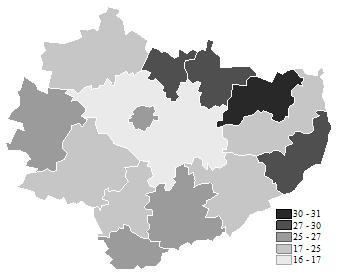 4. Zgony, umieralność i trendy umieralności z powodu inwazyjnego raka piersi w województwie świętokrzyskim w latach 1999-2012 (CR: 23,1/10 5 ).