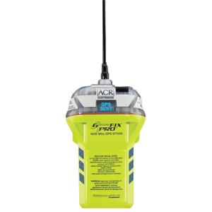 EPIRB (Emergency Position Indicating Radio Beacon) Jest to mała, wodoodporna, zasilana własną baterią pława służąca do wzywania pomocy. EPIRB uaktywnia się w momencie zalania wodą lub ręcznie.