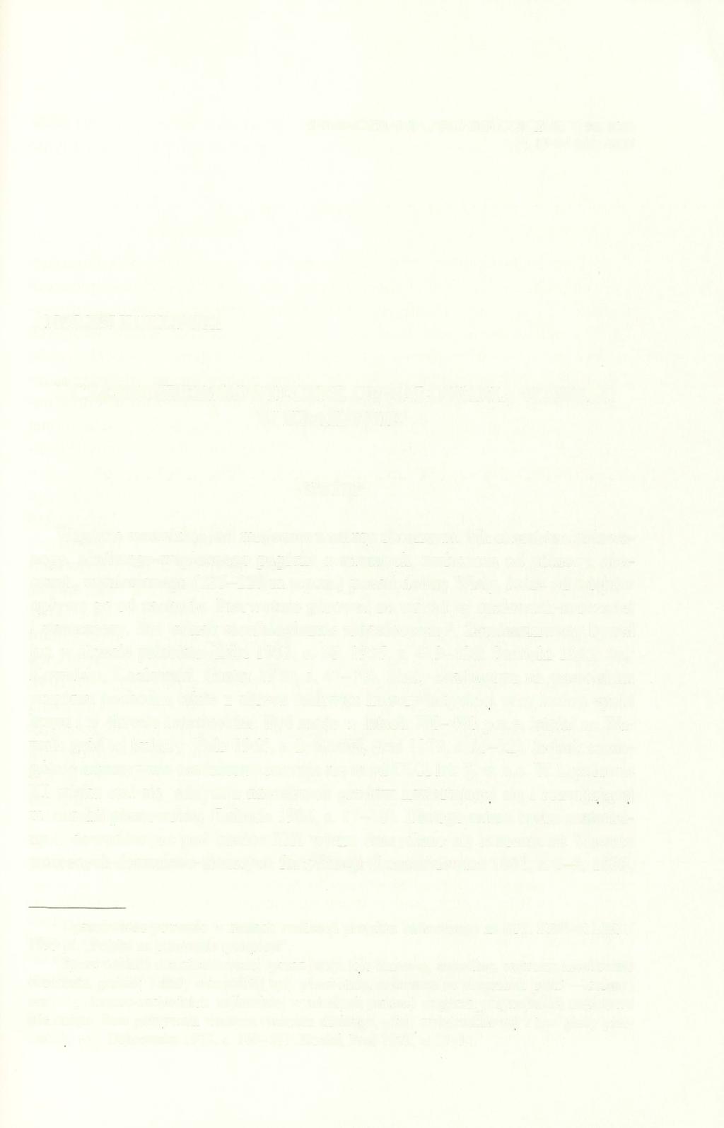 SPRAWOZDANIA ARCHEOLOQICZNE, T. 55, 2003 PL ISNN 0081-3834 ANDRZEJ KUKLIŃSKI WCZESNOŚREDNIOWIECZNE OBWAŁOWANIA WAWELU W KRAKOWIE 1 WSTĘP Wzgórze wawelskie jest miejscem z natury obronnym.