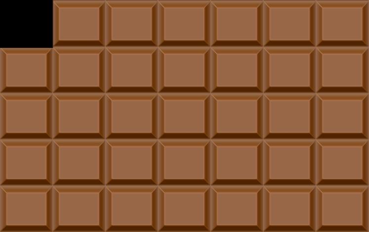 Inne gry Zatruta czekolada Górna narożna kostka tabliczki czekolady jest zatruta.