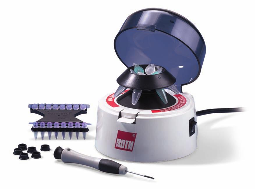 NASZE NAJLEPSZE OFERTY Miniwirówka "UNI-FUGE" - Rotilabo 2 w 1 Wymienny system rotorów Start i stop regulowane dodatkowym
