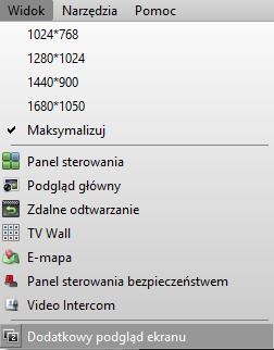 4.18 Wizualizacja detekcji ruchu. Tryb ten ruchu służy wizualizacji obszarów traktowanych przez system jako obiekty znajdujące się w ruchu.