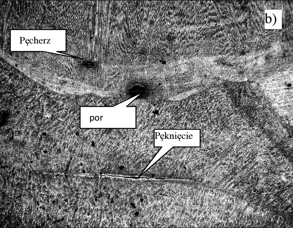 Macroscopic weld steel WELDOX 1300: general view (x10), cold cracks and pores in the HAZ (x50) Wnioski Mikrostruktura materiału rodzimego wysokowytrzymałej stali WELDOX 1300 składa się zmieszaniny