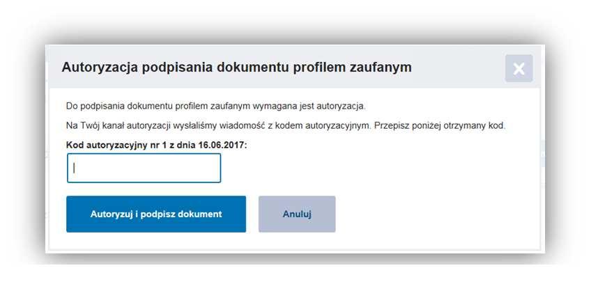 Następnie zostaniesz poproszony o potwierdzenie podpisu. Na podany przez Ciebie nr tel.