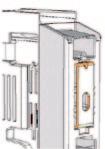 443 Type 443 fuse rails BTVA and fuse switches BTVC, NH-00, 160 A, 185 mm busbars spacing