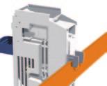 NH-00 160 A na rozstaw mostu szynowego 185 mm Two types of busbar fixation.