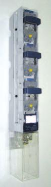 Vertical design fuse switches and vertical design disconnectors TRIVER + Rozłączniki bezpiecznikowe listwowe i rozłączniki izolacyjne listwowe TRIVER + Range / Zakres produktów 438 Type 438 fuse