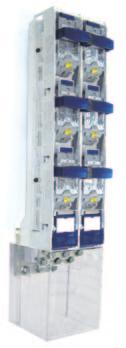 Vertical design fuse switches and vertical design disconnectors TRIVER + Rozłączniki bezpiecznikowe listwowe i rozłączniki izolacyjne listwowe TRIVER + Range / Zakres produktów 438 Type 438 double