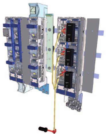 Vertical design fuse switches and vertical design disconnectors TRIVER + Rozłączniki bezpiecznikowe listwowe i rozłączniki izolacyjne listwowe TRIVER + 438 Assembly drawing fuse switches NH-1//3,