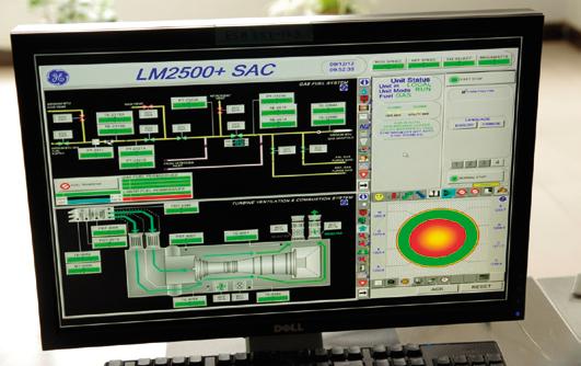 Nr 4 karbo '2012 219 Rys. 4. Przykładowy ekran komputerowego monitorowania pracy bloku energetycznego w zespole turbin GE Energy Fig. 4. Screen example from computer monitoring system showing the