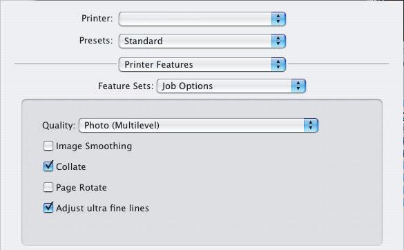 Wprowadź żądaną liczbę kopii (3), które mają być wydrukowane, w polu [Kopie]. 5. Wybierz menu [Funkcje drukarki] (4). 6.