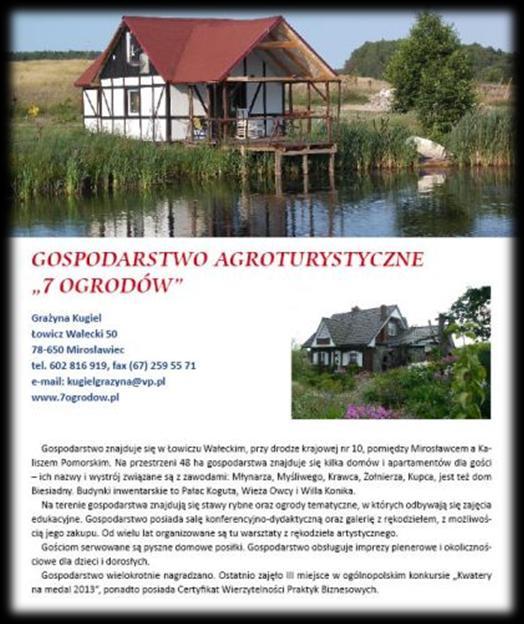 Gospodarstwa edukacyjne w Województwie Zachodniopomorskim Siedem