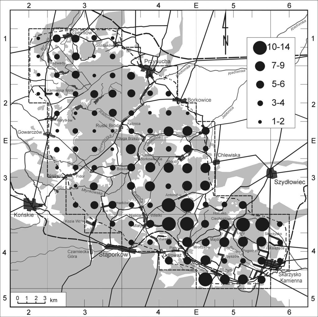 M. Podgórska: Zagadnienia geobotaniczne Garbu Gielniowskiego 493 Ryc. 3.