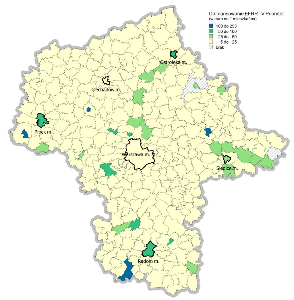 Rozkład projektów Mapa 7.
