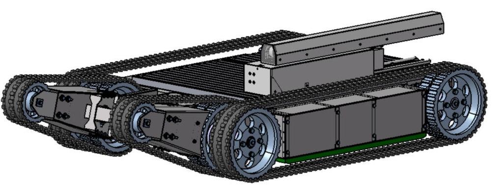 W. Moczulski i in. Rys. 3. Robot Explorer kamer, mikrofonów i głośników, akumulatorów, komputera sterującego oraz pozostałych układów elektronicznych.