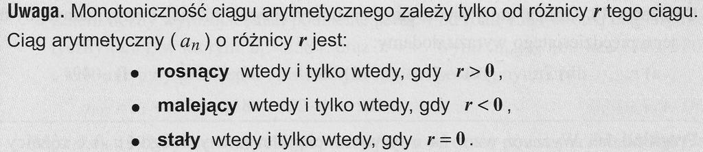 -al9. c) Wyznacz różnicę an+l - an. d) Czy ciąg (a ) jest ciągiem arytmetycznym? Ćw.2.