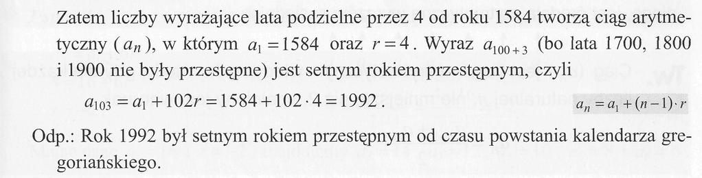 Ile było lat przestępnych od czasu powstania kalendarza gregoriańskiego do końca XIX wieku? Ćw.8.