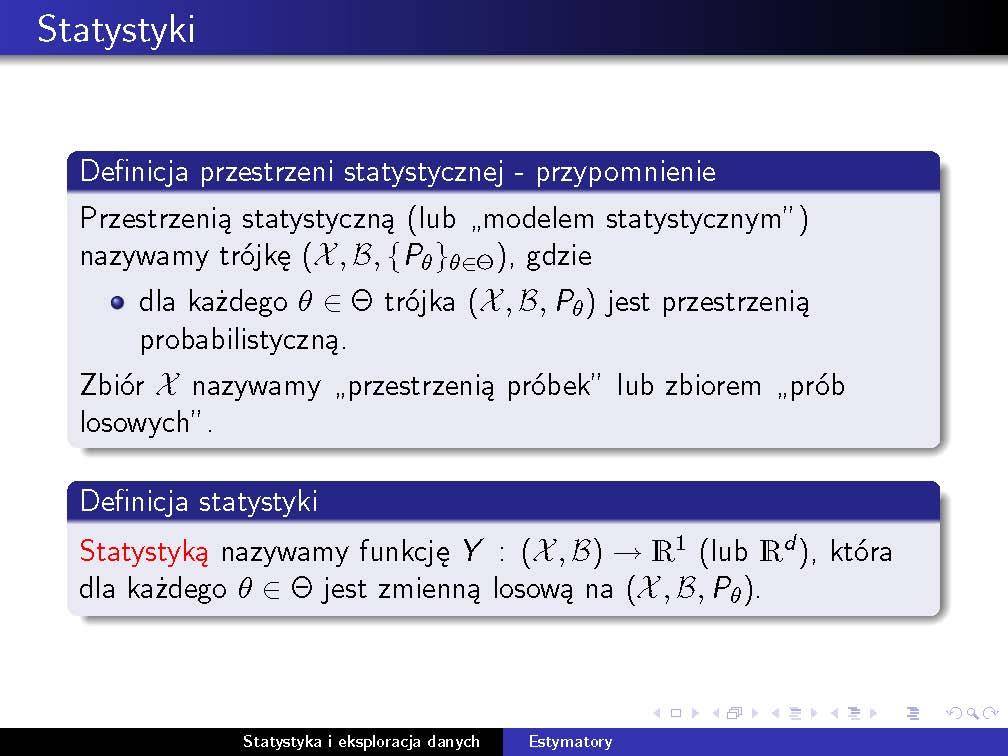 26 5. Estymatory Próba prosta z populacji 5.2 Przykład (Losowanie ze zwracaniem) Jesteśmy zainteresowani rozkładem danej cechy U w populacji Ω.