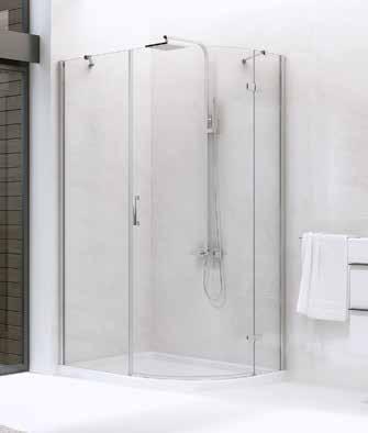 NEW MODUS kabiny prysznicowe typu walkin REFLEX drzwi wnękowe, kabiny
