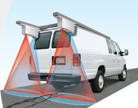 7.1.4 Laserowy System Pomiaru Spękań LCMS Laserowy System Pomiaru Spękań LCMS (Laser Crack Measurement System) został opracowany przez Pavemetrics System Inc.