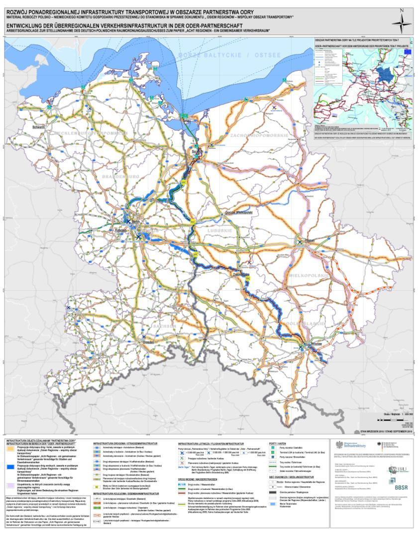 Rozwój ponadregionalnej infrastruktury transportowej w obszarze Partnerstwa Odry.