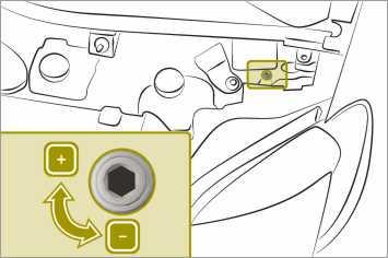 Wykorzystywanie oświetlenia wewnętrznego 79 X Przekręcić korektor zasięgu świateł M w położenie odpowiadające stanowi załadowania pojazdu: Rg Fotel kierowcy jest zajęty lub fotel kierowcy i fotel
