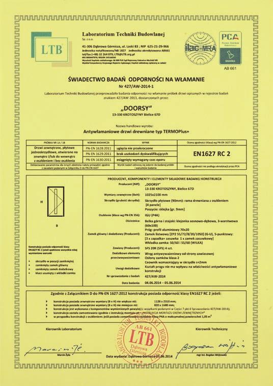 DRZWI ZEWNĘTRZNE NOWOCZESNE / PRZEKRÓJ PRZEKRÓJ DRZWI ZEWNĘTRZNYCH PRZESZKLONYCH - GRUBOŚĆ 90 MM uszczelka wręg antywłamaniowy DRZWI ZEWNĘTRZNE NOWOCZESNE / CERTYFIKATY Wymiary: Typowe szerokości