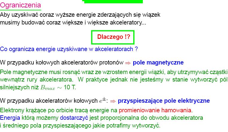 Większe energie w