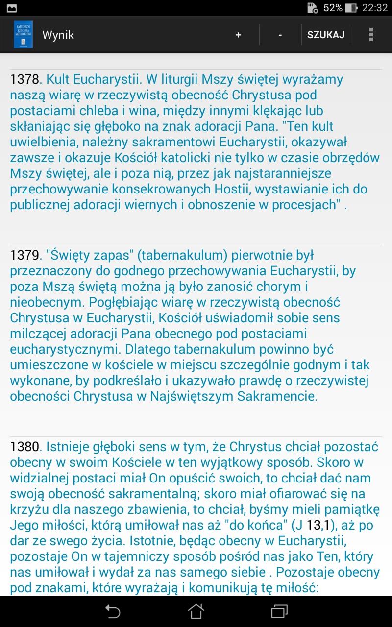 Analizując przykładowe wyrażenie tabern można zauważyć, że hasło tabernakulum pojawia się częściej niż wskazuje na to indeks haseł tematycznych.