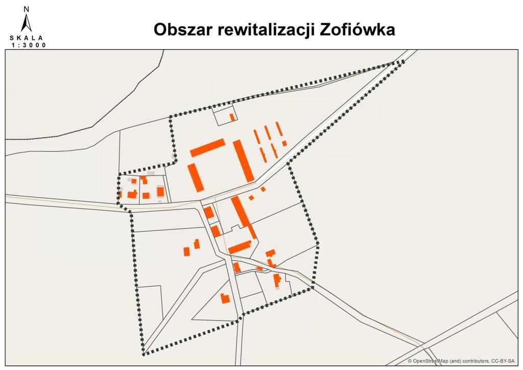 Rys. 31 Obszar rewitalizacji Zofiówka. Źródło: opracowanie własne.