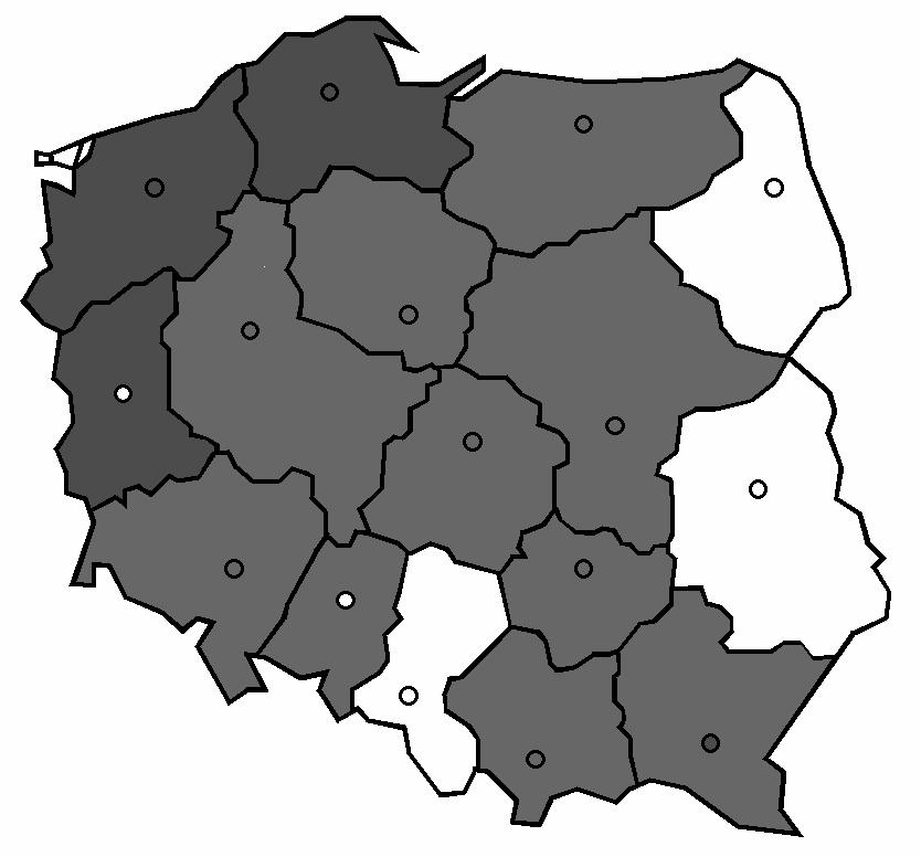 ORGANIZACJA I ZARZĄDZANIE STRATEGICZNE Zmiany stanu ilości ratowników wysokościowych PSP w województwach i aglomeracjach wojewódzkich w stosunku do roku poprzedniego wg stanu na 31.12.