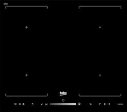 przed zalaniem Automatyczne wyłączenie Ramka: Inox Kolor: Czarny Płyta indukcyjna HII64500FHTW Sterowanie dotykowe Slider Wyświetlacz cyfrowy 19 poziomów