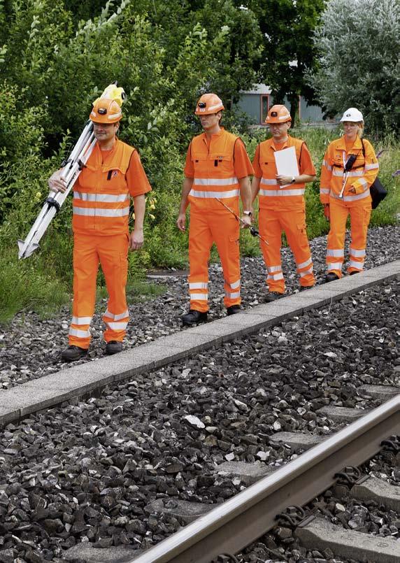 min. 1,5 metra Patrzeć, słuchać, chodzić ostrożnie. ä Poruszam się zawsze po ścieżkach poza torami.