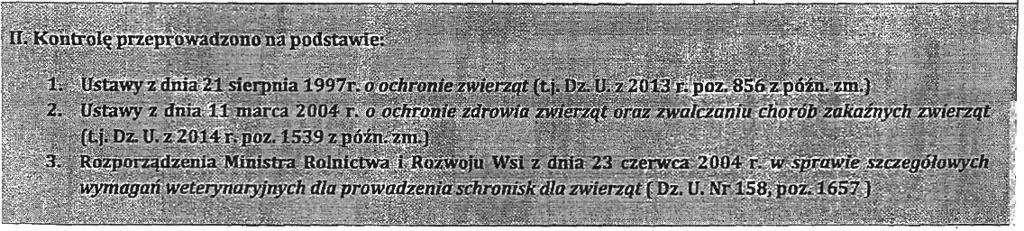 ^7 Pieczęć Powiatowego Inspektoratu Weterynarii PROTOKÓŁ KONTROLI NRschroniska dla bezdomnych zwierząt Protokół niniejszy może stanowić podstawę wdrożenia postępowania administracyjnego oraz